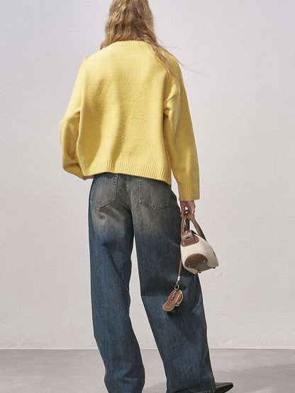 Soft Glutinous Round Neck Sweater【s0000015215】
