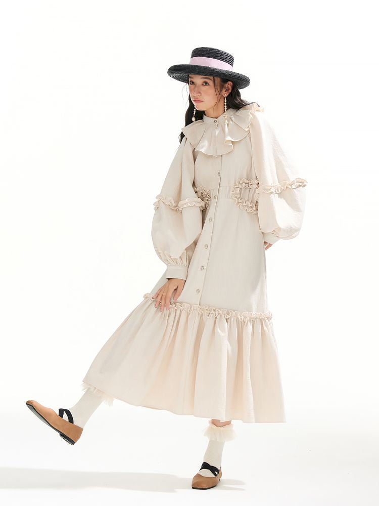 큰 소매 느슨한 밑단 드레스 [S0000011316]