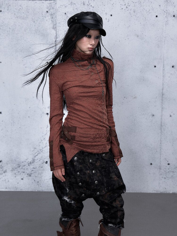 High Neck Jacquard Knit Base Top【s0000015550】