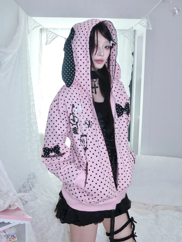 Lightweight Fleece Hoodie with Bunny Ears【s0000013970】