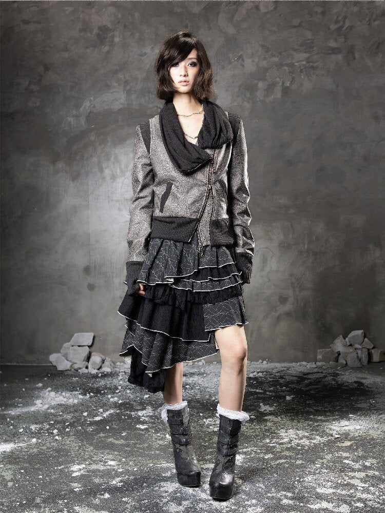Pile Collar Leather Jacket【s0000015957】