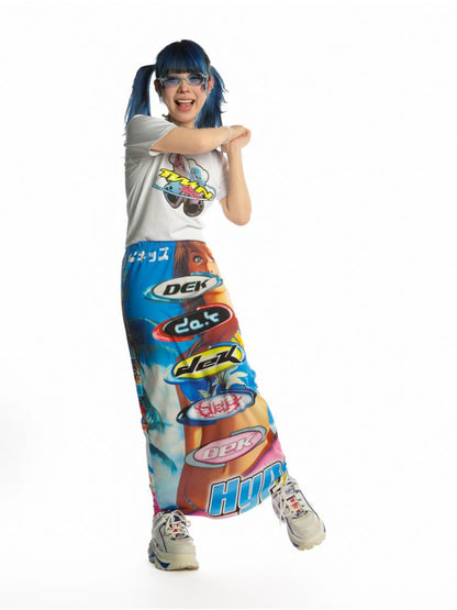 Y2K Stretch Casual Halter Long Skirt【s0000013521】