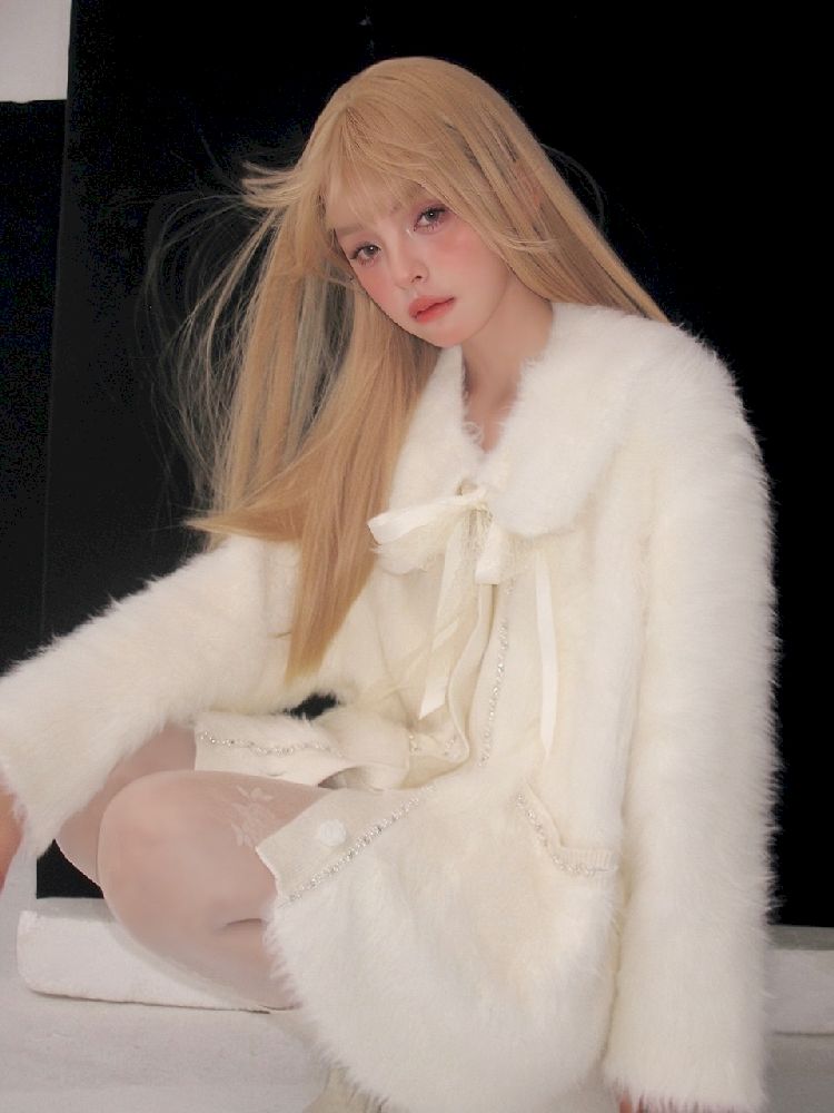 Knitted loose thickened sweater coat cardigan【s0000005324】