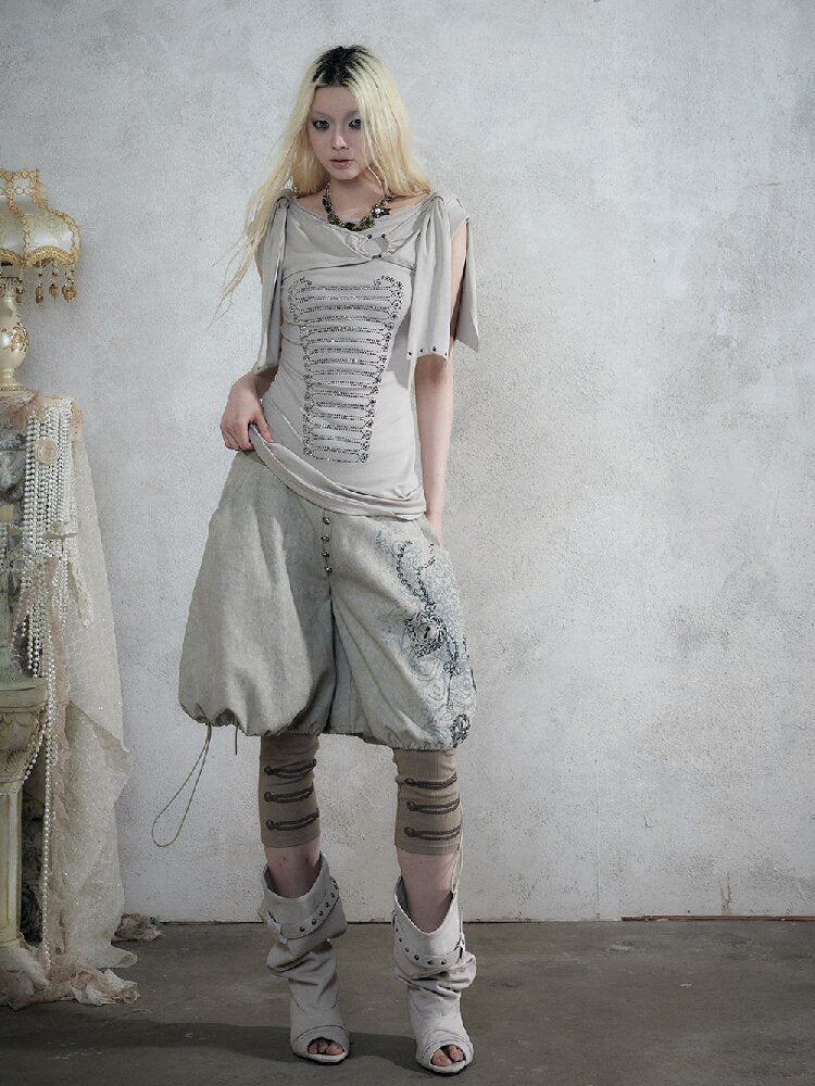 Vintage Court Knightly T-Shirt Dress【s0000017863】