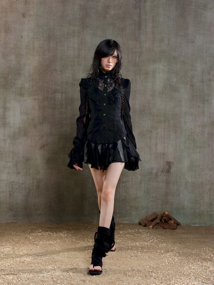 Chiffon Thin Sheer Top【s0000012653】