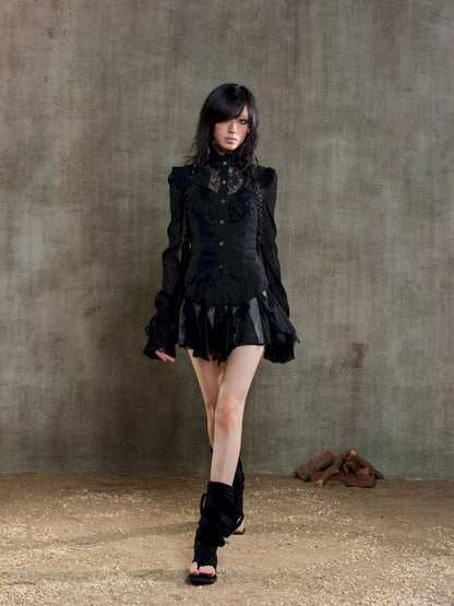 Chiffon Thin Sheer Top【s0000012653】