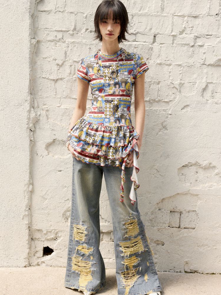Manga Full Print Cake Dress【s0000012420】