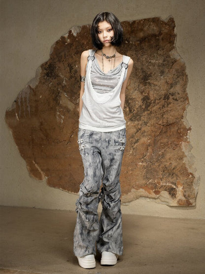 Original Irregular Sleeveless Vest Top【s0000016882】