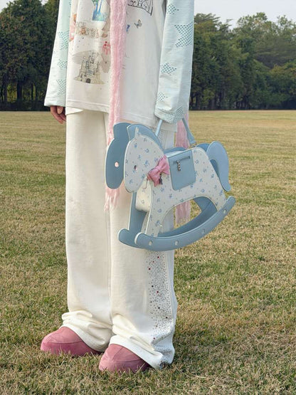 Horse Rolling Trojan Tote Bag【s0000015381】