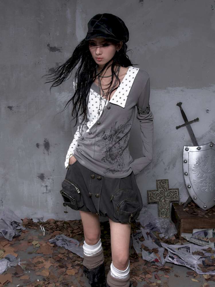 Five-Pointed Star Knit Base Top【s0000014655】