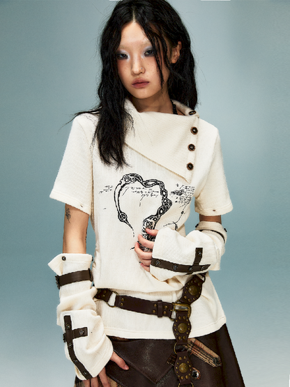 탈착식 긴 슬리브 니트 탑 [S0000011482]