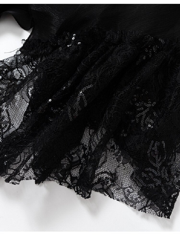 Dreamy Heiress Lace Chiffon Dress【s0000017984】