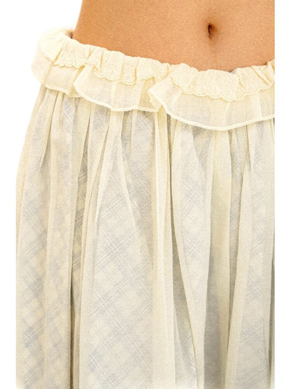 Thin Plaid Bow Spliced Skirt【s0000016087】