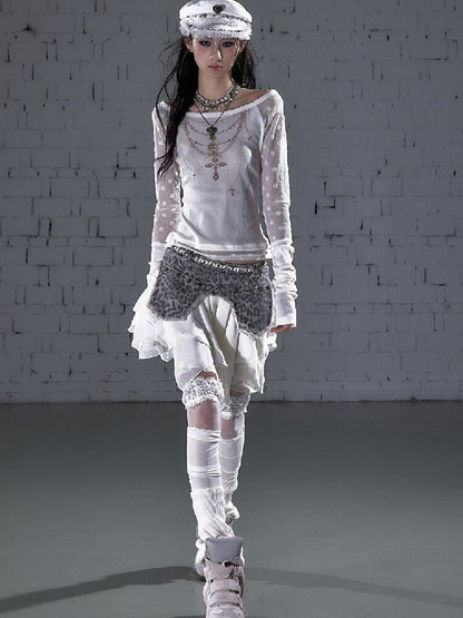 Baroque Wings Embroidered Slim Shirt【s0000015939】