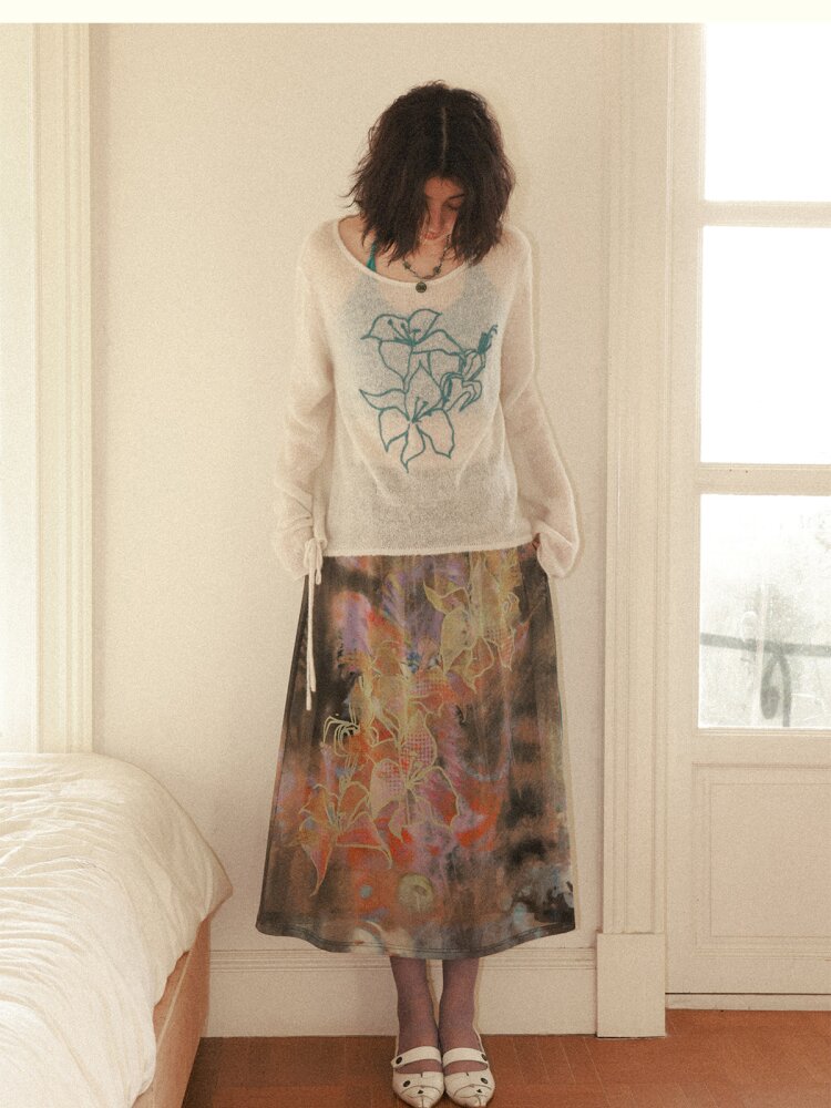 Dance Of Dawn Lily Orchid Skirt【s0000015454】