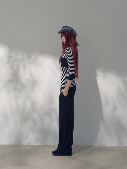 Striped Drawstring Base Layer Set【s0000019259】