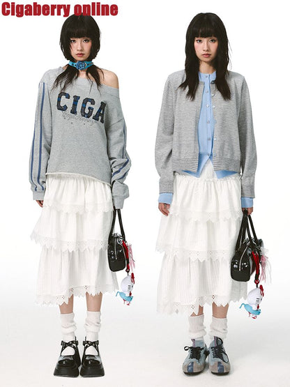 무거운 레이스 케이크 치마 [S0000011421]