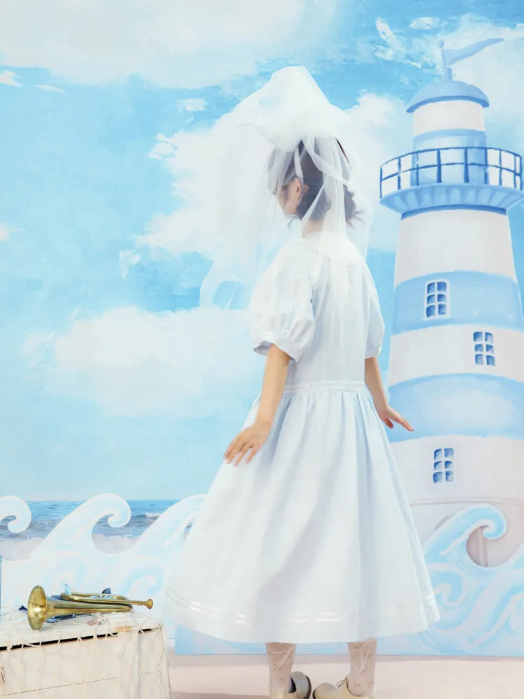 Blue and White Striped Dress【s0000014154】