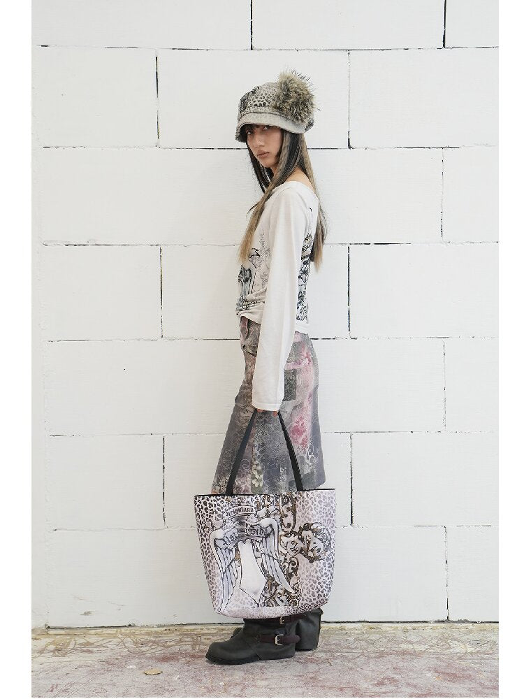 Snow Leopard Vintage Patchwork Hat【s0000018071】