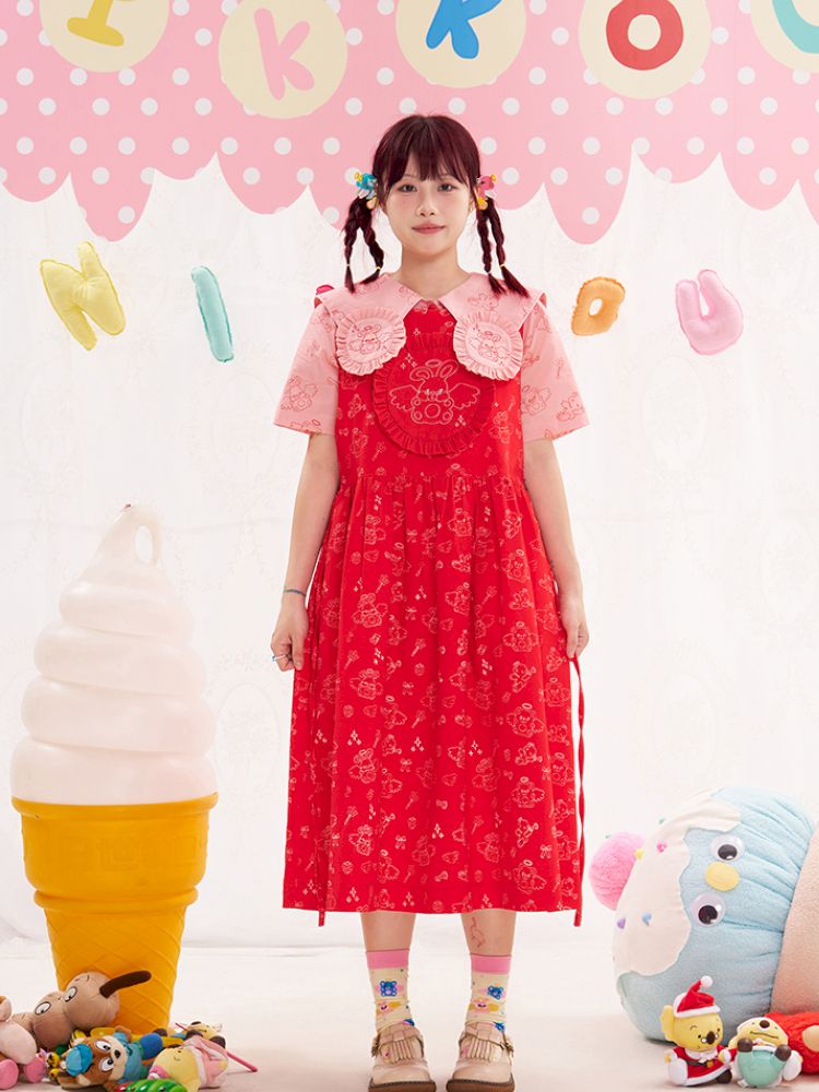 Animal Angel Strappy Skirt Tank Top Skirt【s0000013191】