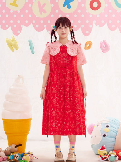 Animal Angel Strappy Skirt Tank Top Skirt【s0000013191】