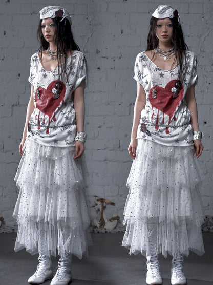 Multi-Layered Mesh Cake Skirt【s0000012789】