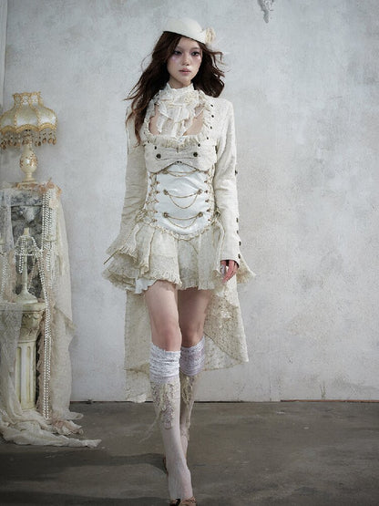 Court Victoria Lace Asymmetrical Dress【s0000017989】