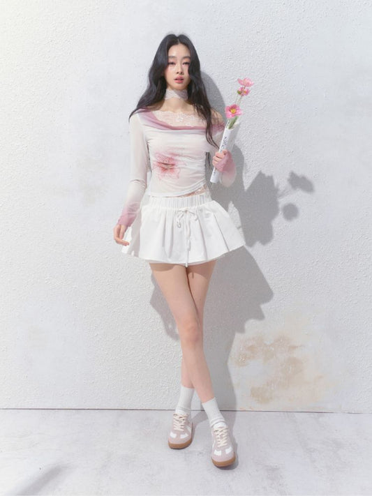 A-line Puffy Half-body Skirt【s0000012153】