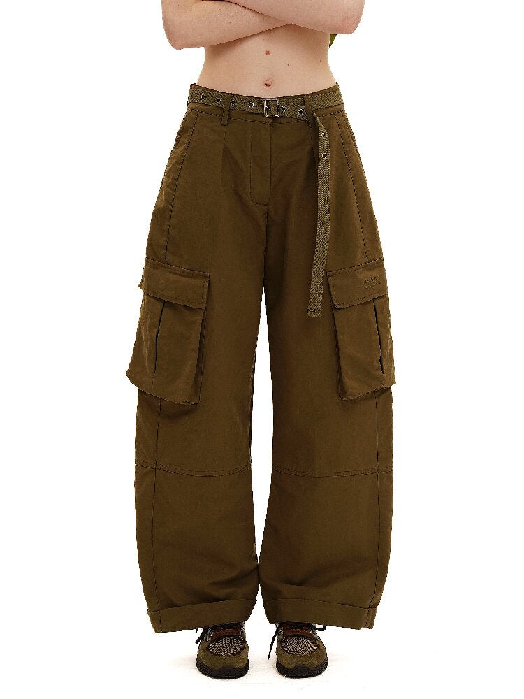 Long Staple Cotton Cargo Trousers【s0000016138】