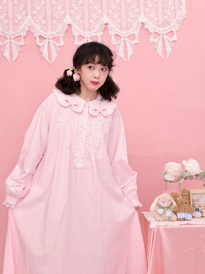 Round Neck Embroidered Pink Lace Dress【s0000013494】