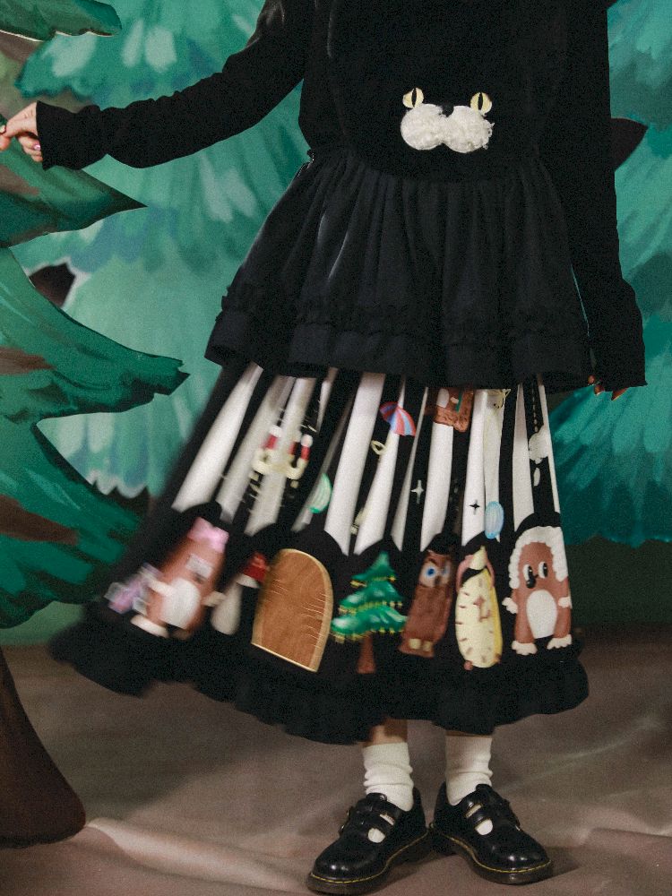 Stereoscopic Embroidered Organs Half Skirt【s0000005682】