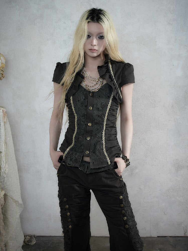 Medieval Heavy Work Lace Shirt【s0000017985】