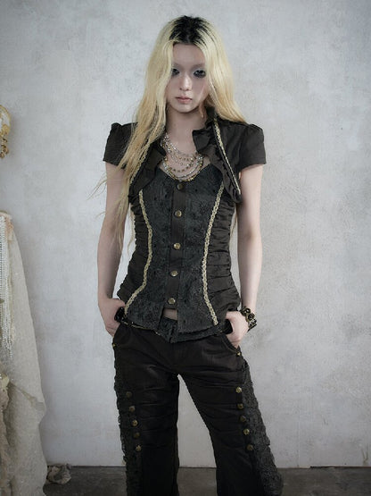 Medieval Heavy Work Lace Shirt【s0000017985】
