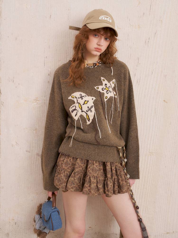 Unique Design Loose Long Sleeve Pullover【s0000014381】