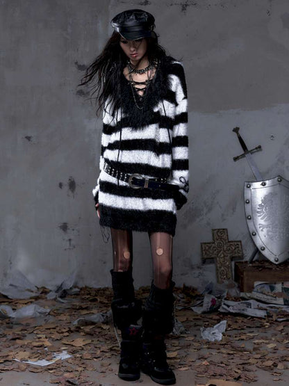 Long-Sleeve Striped Sweater【s0000014474】