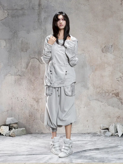 Color-Blocked Oversized Sweatshirt【s0000014135】