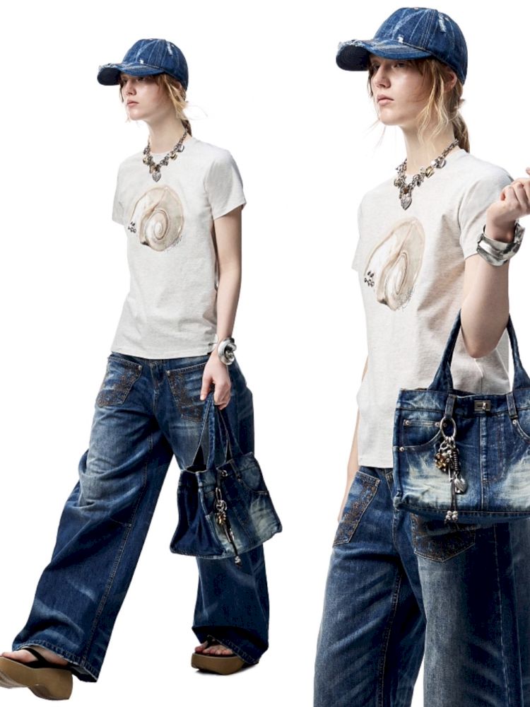 Printed Loose Short Sleeve T-Shirt【s0000012402】