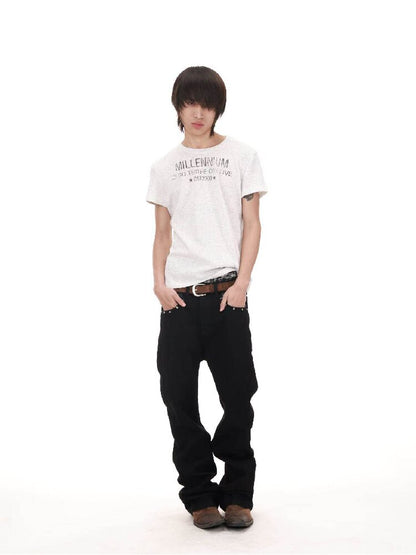 Snowflake Cotton Destruction T-Shirt【s0000018213】