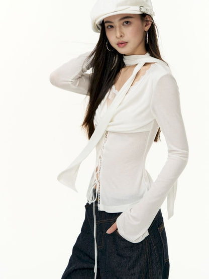 Tencel swing collar bottoming shirt【s0000013745】