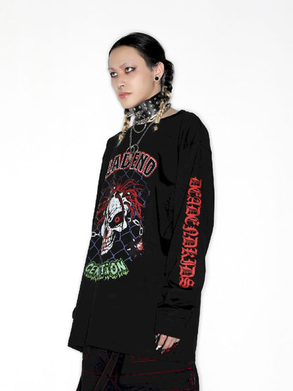 ROCK GOTHIC PUNK SKULL T-SHIRT [S0000010268]