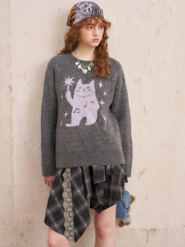 Relaxed-Fit Soft Pullover Knit Sweater【s0000014054】