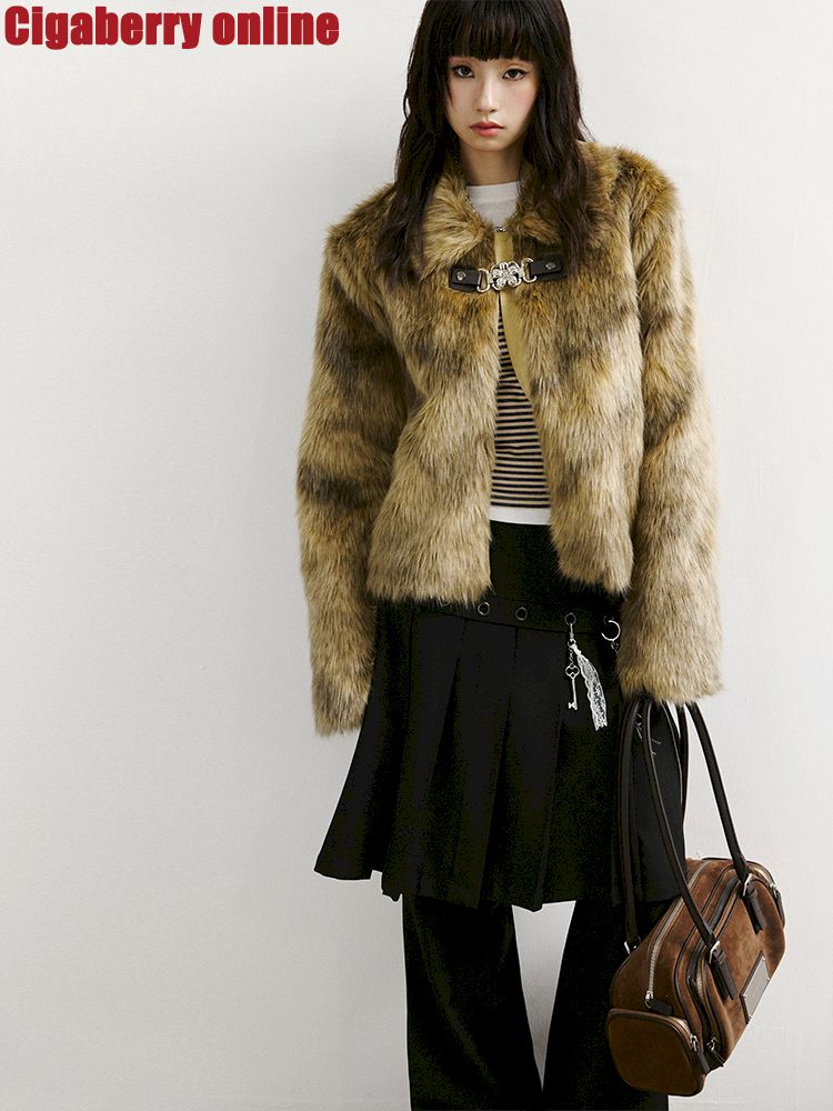 짧은 재킷 모피 코트 [S0000011426]