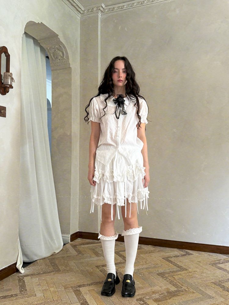 Short-sleeved cotton shirt【s0000012762】