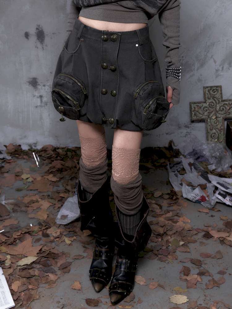 Workwear Flower Bud Skirt【s0000014463】