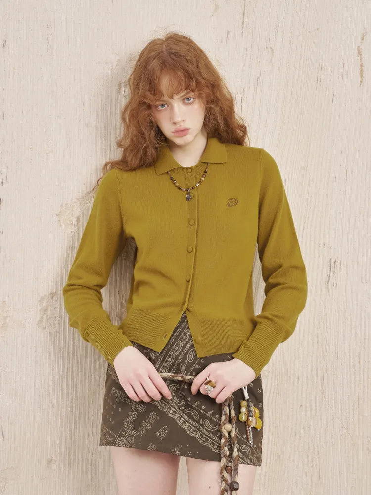 Long-Sleeved Slim-Fit Knit Cardigan【s0000014055】