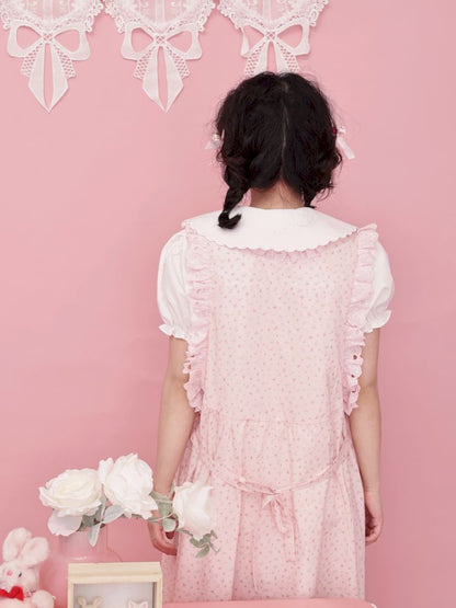 Doll collar puff sleeve lace shirt【s0000012852】