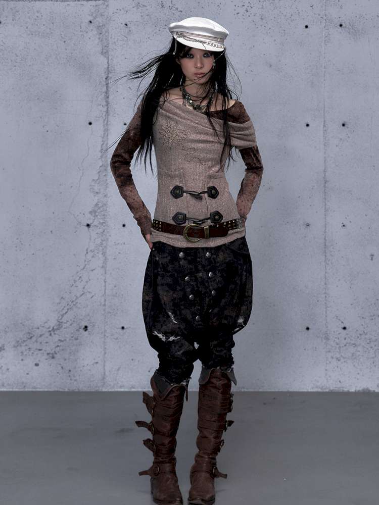 Wasteland Vintage Patchwork Knit Top【s0000014933】