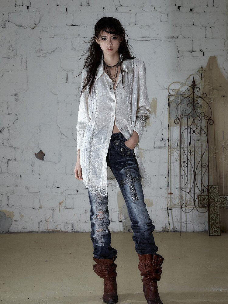 Hot Drill Heavy Wash Denim Pants【s0000016977】