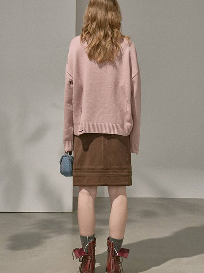 Large Pockets Leather Skirt【s0000014410】