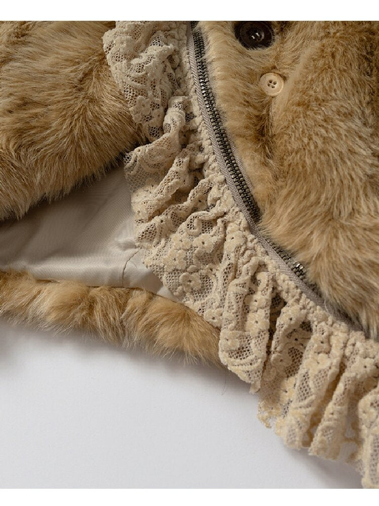 Plush Eco-Friendly Fur Coat【s0000019161】